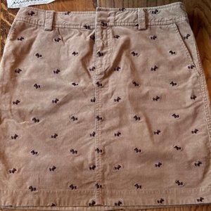 Lilly Pulitzer Corduroy Scottie Dog Skirt